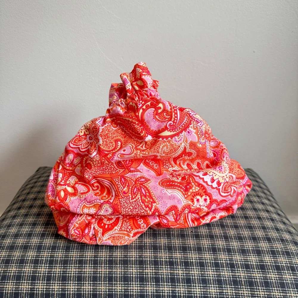Vera Bradley Paisley Drawstring Travel Toiletry Pouch Size OS Pink Orange